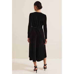 Phase Eight Julia Black Velvet Wrap Dress